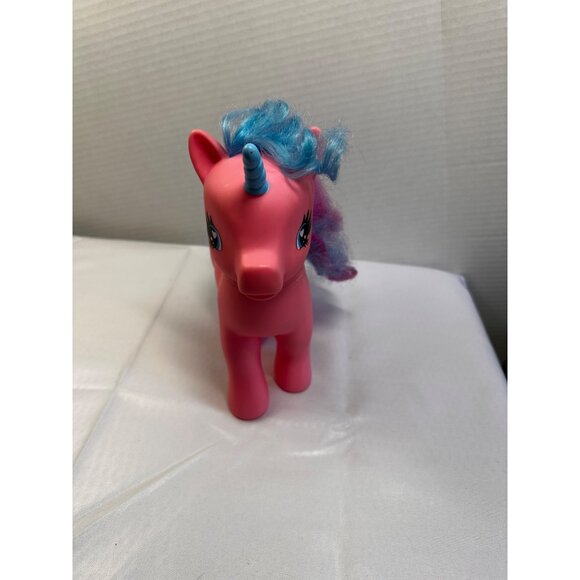 Vtg Gi Go Pony Wonderland Large Unicorn Pink blue horn Rainbow Cutie Mark READ - Picture 4 of 14